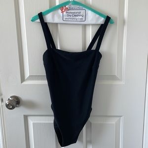 Faithful the Brand Black Ribbed Bodysuit